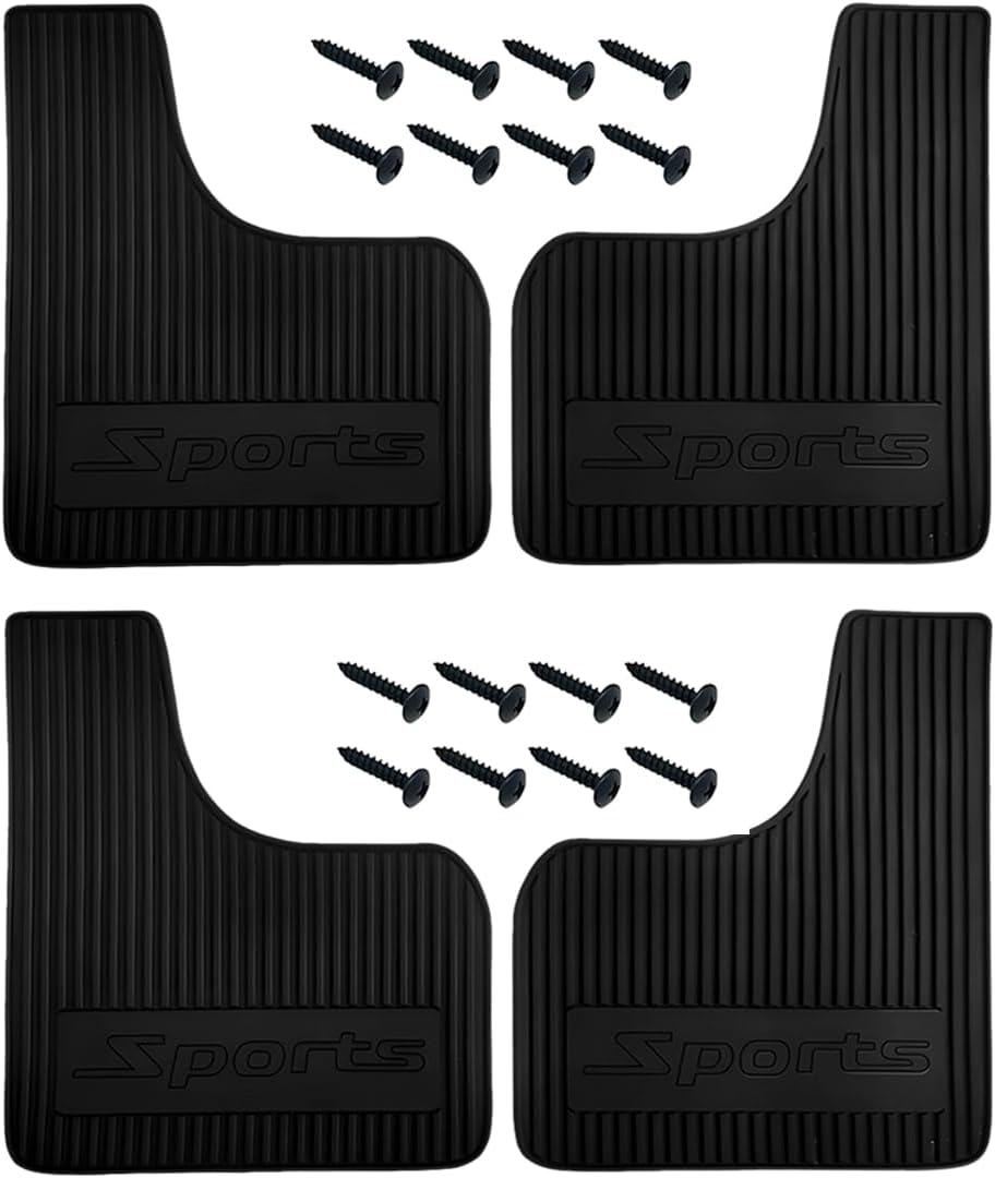 615HHmUeV2L._AC_SL1200_.jpg 4PCS Car Mud Flaps, Flexible Rubber Vehicle Mudflaps Mudguard Splash Guard with Hardware, Automotive Exterior Front & Rear Protection Accessories, Universal for Pickup Truck SUV - Image 1