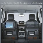 2 Pack Leather Car Backseat Organizer with Foldable Table Tray, Car Storage Organizer with Tablet Holder, Car Seat Back Protectors Kick MatsTravel Accessories - Image 8