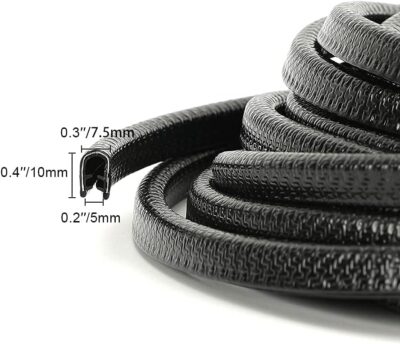 Winunite 16.4ft (5m) Car Door Edge Guards Black – Rubber, No Glue, U-Shaped, Built-in Metal Clips, Fits Most Vehicles, Fade-Resistant, Scratch- and Chip-Resistant – Reduces Dings in Parking Lots - Image 4