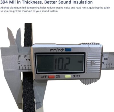 Abahub Sound Deadening 394 mil 16 sqft Heat Shield Automotive Insulation Roll - Car Sound Deadening Material Hood Insulation Pad, Firewall 59"x39" - Image 4