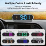 New Colorful Speedometer HUD GPS Digital Speed Meter MPH KM/H Speedo Head Up Display for Cars Trucks, USB Cable Plug & Play (7 Color/MPH KM/H) - Image 8