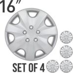 SCITOO 4-Pack Premium 16 Inch Hubcaps Set Wheel Rim Cover OEM Style Easy Snap On Car Truck SUV Silver HubCap(Full Set of 4) - Image 9