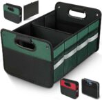 Car Trunk Organizer, Car Storage Organizer, Collapsible Multi Compartment for Car, Suv, Sedan, Truck, 100L, Extra Larger (Green, 50L)
