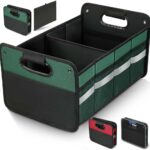 Car Trunk Organizer, Car Storage Organizer, Collapsible Multi Compartment for Car, Suv, Sedan, Truck, 100L, Extra Larger (Green, 50L)