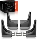 A-Premium Set of 4PCS Mud Flaps Splash Guards Mudguards Mudflaps Compatible with Chevrolet Avalanche, Silverado, Suburban, Tahoe 01-06 & GMC Sierra, Yukon 00-06, fits for Fender Flares, Front & Rear