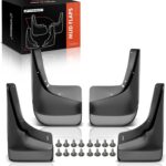 A-Premium Set of 4PCS Mud Flaps Splash Guards Mudguards Mudflaps Compatible with Chevrolet Avalanche, Silverado, Suburban, Tahoe 01-06 & GMC Sierra, Yukon 00-06, fits for Fender Flares, Front & Rear