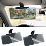 2Pcs Car Visor(Upgraded Version to Block Harmful UV Rays) Adjustable Angle, Anti-Glare 12.6'' x 6'' Safe Driving Car Accessories Sun Visor Extender, Universal for Cars, Trucks, SUVs. (2Pcs)