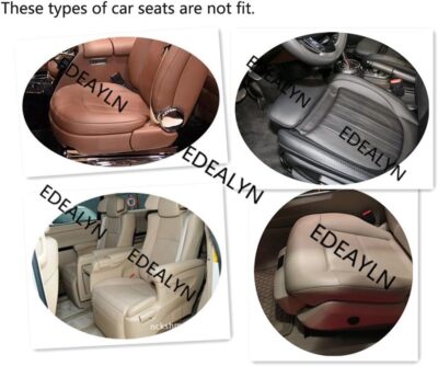 Ultra-Luxury PU Leather Car Seat Protection Cover Car Seat Cover for Most Four-Door Sedan&SUV,Single Seat Cover Without Backrest 1PCS (W 20.8× D 21× T 0.2inch) (3D-Beige) - Image 7