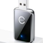 Wireless Carplay Adapter for iPhone, Convert Wired Car Play to Wireless, 2 in 1 Plug and Play Mini CarPlay and Android Auto Adapter for iOS 10 Android 11 and Above, Cars with Built-in Carplay (Silver)