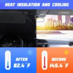 Car Window Shade, 6Pack Set Auto Sun Shades for Side Window Front and Rear Windshield with Storage Pouch for Car, SUV, Van, Truck, Full Sun Protection, Block UV Rays, Keep car Cool (59.5"x27.6"/6PCS) - Image 3