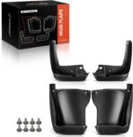 A-Premium Set of 4PCS Mud Flaps Splash Guards Mudguards Mudflaps with Hardware Accessories Compatible with Honda Accord, 2008-2012, Sedan Only, Black Color, Front and Rear (Driver & Passenger Sides)