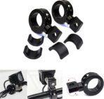 360°Adjustable Universal Motorcycle, ATV, 1-1/4", 1", 7/8", Fog Light Bracket Spotlight Lamp Mounting, CNC Aluminum Clamp Holder, Crash Bar Engine Guard Handlebar, Set of 2