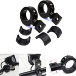 360°Adjustable Universal Motorcycle, ATV, 1-1/4", 1", 7/8", Fog Light Bracket Spotlight Lamp Mounting, CNC Aluminum Clamp Holder, Crash Bar Engine Guard Handlebar, Set of 2