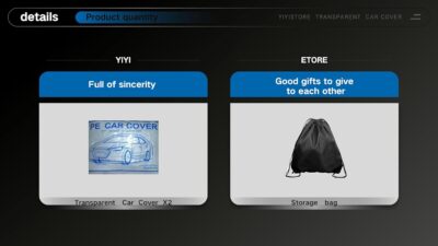 2 Packs Disposable Car Covers Waterproof Dust Protection for Vehicles, Fits Most Sedans, SUV, S(10-18 ft) - Transparent Plastic Car Covers for Travel, Storage, Outdoor Parking Gift Storage Backpack - Image 5