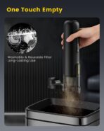 Mr.ego Handheld Car Vacuum Portable Cordless, 4-in-1 Mini Vacuum with 18500Pa Strong Suction, Desk Vacuum Cleaner and Air Duster with Green LED Light for Small Jobs, Car, Home, Keyboards (Black) - Image 7