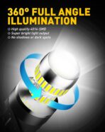 AUXITO 3157 LED Bulb White, Super Bright 3156 3056 3057 4157 3047 4057 3457 4114 LED Bulb for Backup Reverse Tail Brake DRL Signal Parking Lights, Pack of 2 - Image 2