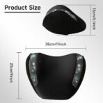 2 Pack Diamond Car Neck Pillow for Women, Memory Foam Neck Pillow for Chair for Lower Back Pain Relief, Car Headrest Pillow with Adjustable Strap, Comfort Softness Neck Support Pillow(Black) - Image 7
