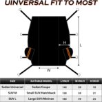 Half Car Cover Top, Snow Car Cover for Compact SUV with Cotton Liner, Sunroof & Windshield Cover for Ice and Snow, All Weather Vehicle Body Cover for Sun, Rain, Dust, Fit SUV 178-189 inchs - Image 4