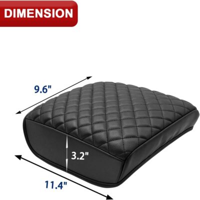 KBH Center Console Armrest Cover for Honda Ridgeline 2006 2007 2008 2009 2010 2011 2012 2013 2014, Middle Console Lid Cushion Pad Protector, Vinyl Leather Interior Accessories, Anti-Scratch, Black - Image 7