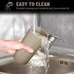 Car Trash Can Bin with Lid - 2 Packs Car Garbage Can Cup Holder - Beige Mini Leakproof Vehicle Garbage Bin with 40pcs Trash Bags-Automobile Organizers and Storage for Front Back Seat Accessories - Image 5