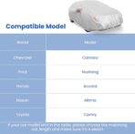 Goplus Car Cover Waterproof All Weather, Outdoor Sedan Car Snow Cover Hail Proctor for Automobiles with Carrying Bag,Wind Proof Buckles, UV Proof, Fit Chevy Ford Honda Nissan Toyota, Length Up to 193" - Image 5