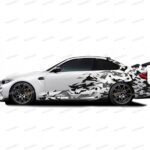 Camouflage Lightning Car Decal Camo Stripe Car Side Stickers Decals Vinyl Wrap Camo Print Decals