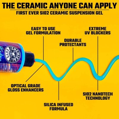 Chemical Guys HydroSlick Intense Gloss SiO2 Ceramic Coating HyperWax - High Shine and Long-Lasting Protection, Ceramic Coating for Cars, Safe for Trucks, SUVs, Motorcycles, RVs, and More - 16 fl oz - Image 6