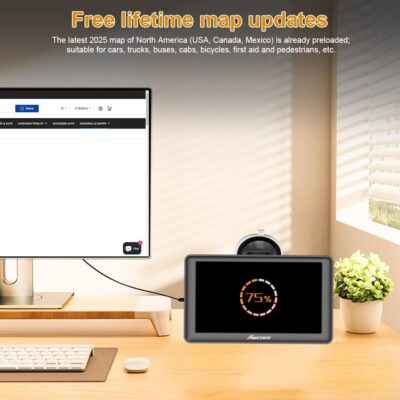 GPS Navigator for Car 7 inch Touch Screen Voice Prompts Turn Direction Speed Limit Warning Free Update Map - Image 4
