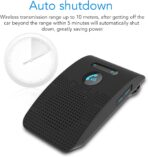 SP09 Handsfree Bluetooth Speaker for Cell Phone, in Car Speakerphone with Visor Clip, Motion Auto On, Connect 2 Phones, 10 Hours Talking Time, Car Visor Bluetooth Receiver for - Image 8