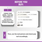 ERKUL 220lbs Roof Rack Cross Bars for Audi Q7 2016-2026 | Aluminum Crossbars with Anti Theft Lock for Rooftop | Compatible with Fixed Points Roofs - Silver - Image 2