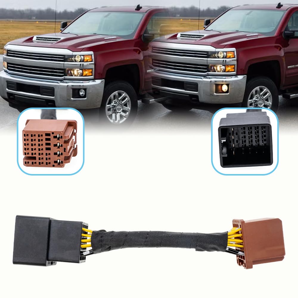 616WdYGZCpL._SL1000_.jpg Fog Lights Always On Adapter Harness for 2015-2023 Chevy Tahoe Equinox Suburban Silverado GMC Yukon Sierra All Lights On Mod Fog High Low Beam On Harness GM Universal 6 High Mod Kit - Image 1