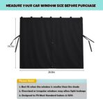 Car Window Shades, 2 Pack Magnetic Double Layer Window Shade for Baby in Car, Adjustable Privacy Blackout/See-Through Back Window Curtains for Baby Kids UV Protection - Image 6