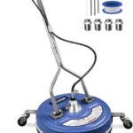 MEKOH Pressure Washer Surface Cleaner 20'', 4500PSI Power Washer Surface Cleaner Attachment with Wheels, Pressure Washer Accessory for Driveway Sidewalk Curb Deck Patio Cleaning, 3/8'' Quick-Connect