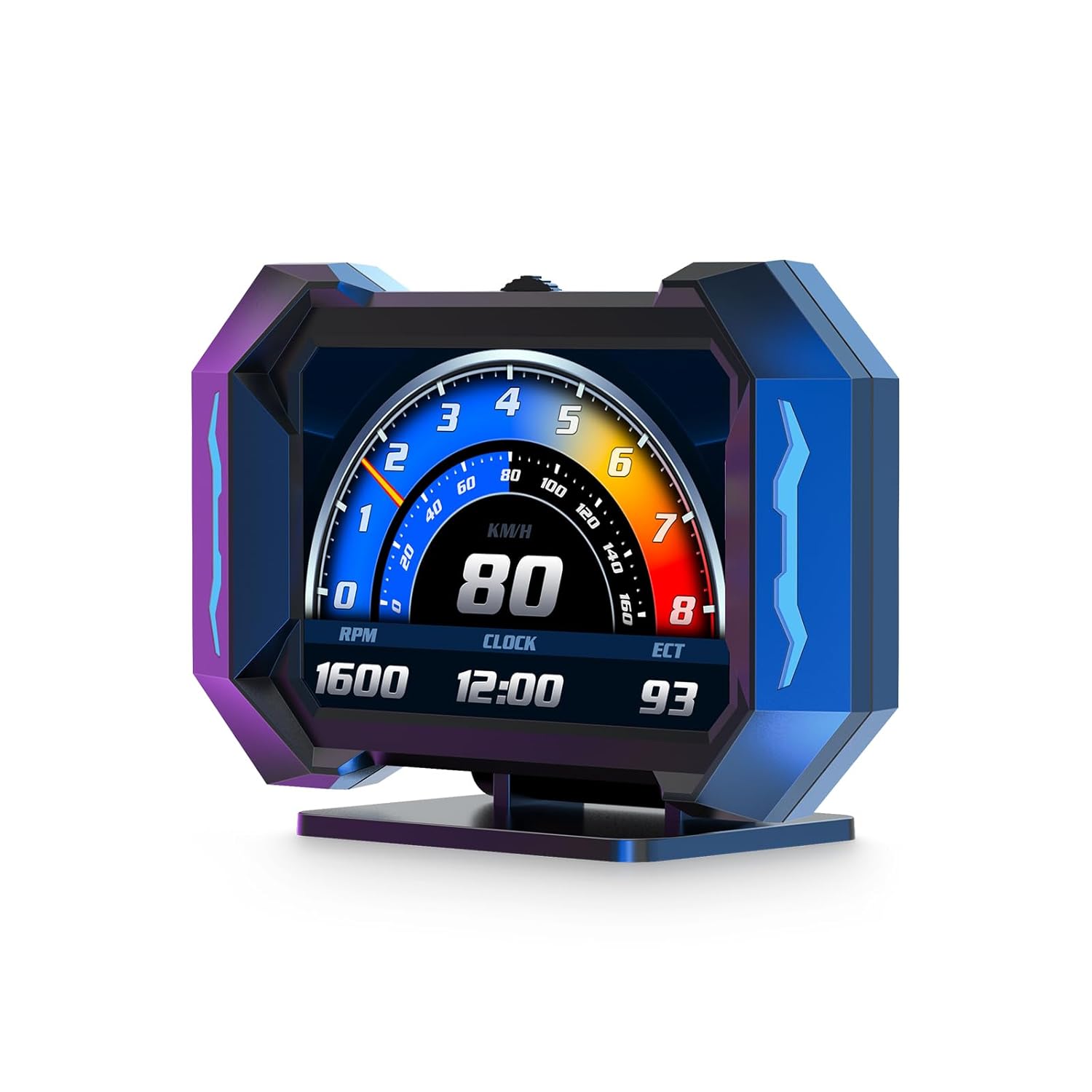 616y5-LWayL._SL1500_.jpg OBD2 Gauge Car HUD Head Up Display Multifunction Digital,Car Speedometer Tachometer Water Temperature Oil Temperature Volt Inclinometer Boost Gauge RPM Meter fit for Most Vehicles After 2008 - Image 1