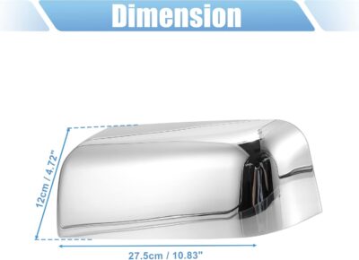 X AUTOHAUX Pair Car Exterior Chrome Plated Power Top Half Mirror Cover Cap for Ford F-150 FX4 XLT 2004-2008 - Image 3