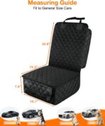 PETICON Waterproof Front Seat Car Cover 2 Pack, Full Protection Dog Car Seat Cover with Side Flaps, Nonslip Scratchproof Captain Chair Seat Cover Fits for Cars, Trucks, SUVs, Jeep, Black - Image 5