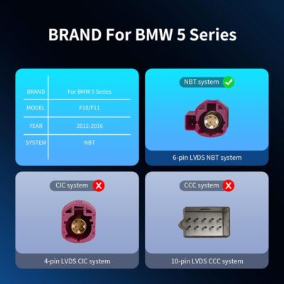 Wireless CarPlay/Android Auto 10.25 Inch Touchscreen for BMW 5 Series F10/F11 (2012-2016) with NBT System, Car Radio Receiver, Multimedia, Bluetooth, Car Stereo - Image 3