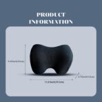 SPRFUFLY Make Relaxing Car Headrest Pillow, Car Pillow for Driving with Adjustable Strap, Breathable Removable Cover & Ergonomic Design - Softness Travel Car Neck Support Pillow(Black, 1PC) - Image 2