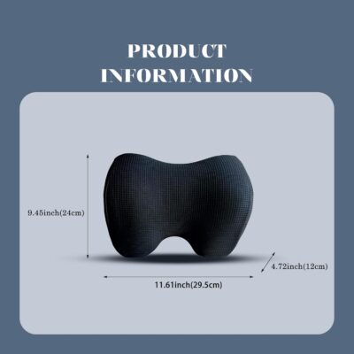 SPRFUFLY Make Relaxing Car Headrest Pillow, Car Pillow for Driving with Adjustable Strap, Breathable Removable Cover & Ergonomic Design - Softness Travel Car Neck Support Pillow(Black, 1PC) - Image 2