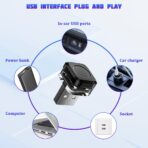 4PCS Car Interior USB LED Light, Portable Plug-in Bright Vehicle Atmosphere Decor Lamp, Small Automotive Inside Decoration Ambient Night Light Kit, Universal for SUV Van Truck (White) - Image 4