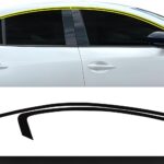 BOGAR TECH DESIGNS for Mazda 3 Sedan 2019-2026 Side Window Chrome Delete – Precut Vinyl Trim Overlay, Gloss Black Blackout Appearance