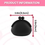 Silicone Coin Purse - Mini Waterproof Change Pouch with Kiss Lock, Cute Small Wallet for Keys/Lipstick/Earphones, Daily/Travel/Car Essential - Image 2