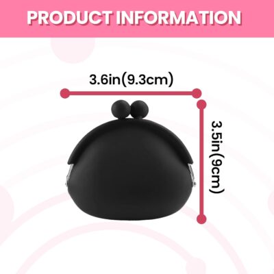 Silicone Coin Purse - Mini Waterproof Change Pouch with Kiss Lock, Cute Small Wallet for Keys/Lipstick/Earphones, Daily/Travel/Car Essential - Image 2
