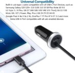 USB C Car Charger, 3.4A Fast Charging Car Adapter+3ft Type C Cable for Samsung Galaxy S26 S25 S24 S23 S22 S21 S20 S10 Note 20 A10E A20 A50 A51 A71,LG Stylo 6/5 G7 V60 ThinQ Moto G8 Google Pixel 4 3a - Image 6