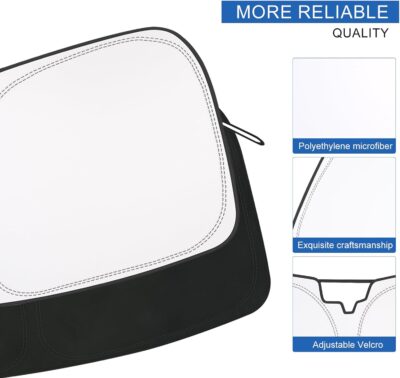 Windshield Sun Shade Compatible with 2015-2020 Ford F150 Accessories,Foldable Front Sun Visor,F-150 Sunshade,Fits Lariat,King Ranch,Platinum,XL,XLT,Limited and Raptor Model - Image 7