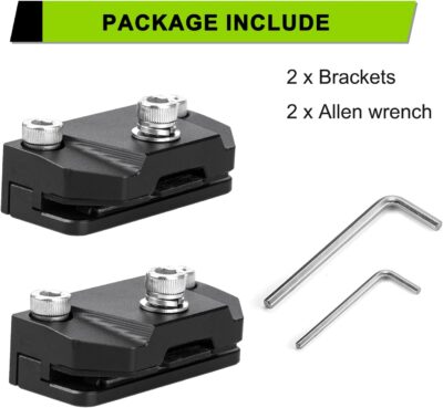 Ditch Light Brackets Hood Mount - 2PCS Universal LED Light Bar Mounting Brackets Hood Hinge Pillar Pod Fog Light Mounts Clamp M6 for Car Truck Off-Road Accessories No Drilling CNC Aluminum Black - Image 8