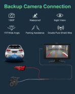 Apple Carplay Screen for Car, 7" HD Portable Wireless Apple Carplay & Android Auto Touchscreen, with 1080P Backup Camera, Car Play Screen Tablet, GPS Navigation/Mirror Link/Bluetooth/FM/Voice Control - Image 7