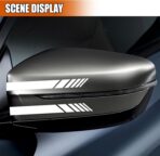 2PCS Car Rear View Mirror Sticker Decal, Waterproof Vinyl Car Body Reflective Stripes, Vehicle Side Mirror DIY Stickers Decoration, Anti-Collision Warning Auto Decals for Most Cars (White) - Image 6