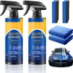 Quick Effect Car Coating Spray, Waterless Car Wash & Polish, Shine & Paint Protection Spray, Multi-Surface Cleaner for Auto Paint, Glass, Chrome & Trim (2pcs)