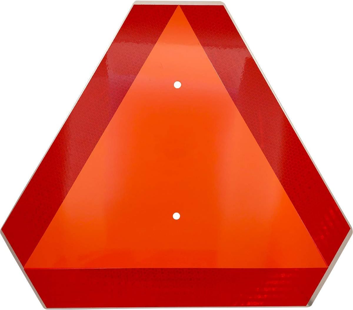617dFqs47aL._AC_SL1200_.jpg Slow Moving Vehicle Sign,Slow Moving Vehicle Triangle Sign,Aluminum 14"x16"3M Reflective for Golf Cart - Image 1